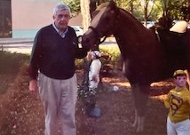 Dad Posing With Horse